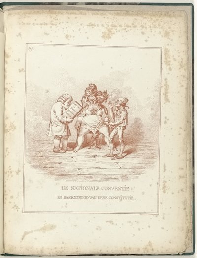 Geburtswehen der Nationalkonvention, 1795 von James Gillray (possibly)
