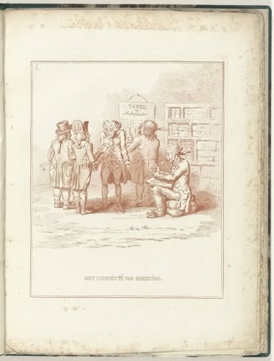 Komitee für Rechnungswesen, 1795 (Hollandia Regenerata) von James Gillray (possibly)