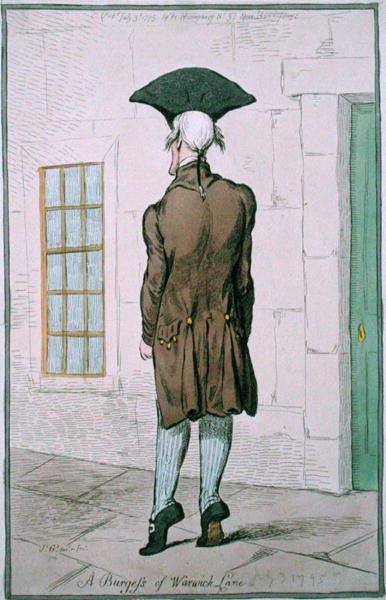 Ein Bürger von Warwick Lane von James Gillray