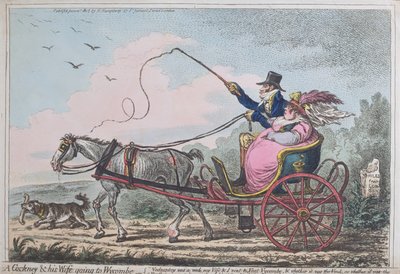 Ein Cockney und seine Frau auf dem Weg nach Wycombe, veröffentlicht von Hannah Humphrey im Jahr 1805 von James Gillray