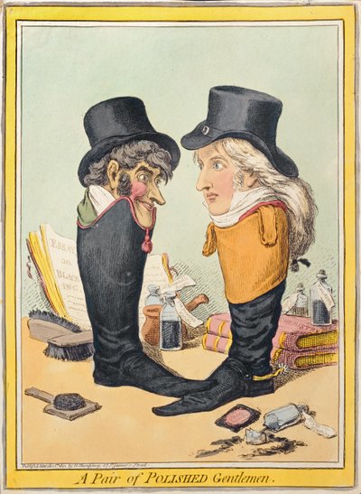 Ein Paar polierte Gentlemen, veröffentlicht von Hannah Humphrey in 1801 von James Gillray