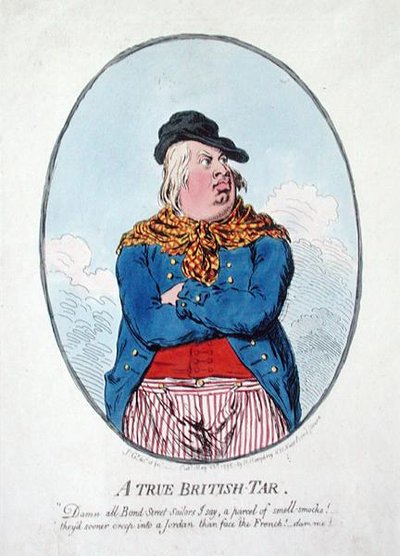Ein wahrer britischer Seemann, veröffentlicht von Hannah Humphrey von James Gillray