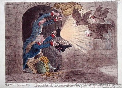 Fledermausfangen von James Gillray