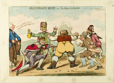Blindekuh oder Zu viele für John Bull von James Gillray