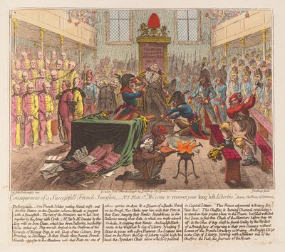 Folgen einer erfolgreichen französischen Invasion, veröffentlicht 1798 von James Gillray