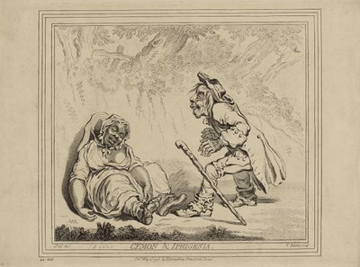 Cymon und Iphigenia, veröffentlicht am 2. Mai von James Gillray