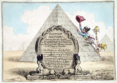 Ägyptische Skizzen, veröffentlicht von Hannah Humphrey 1799 von James Gillray