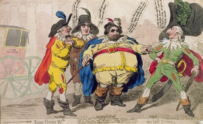 König Heinrich IV.: die letzte Szene, veröffentlicht von S.W. Fores im Jahr 1788 von James Gillray