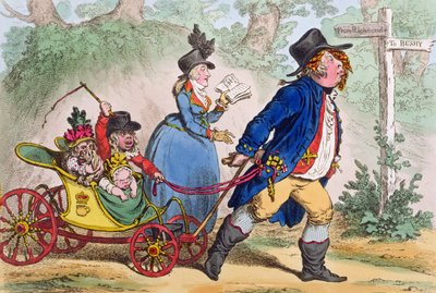 La Promenade en Famille oder Eine Skizze aus dem Leben, veröffentlicht von Hannah Humphrey (1797) von James Gillray