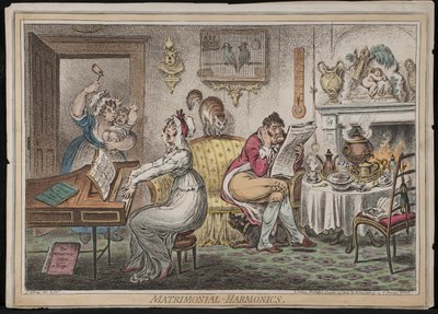 Matrimoniale Harmonien, veröffentlicht von Hannah Humphrey, 1805 von James Gillray