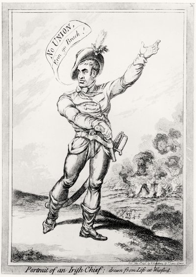Porträt eines irischen Häuptlings, nach dem Leben in Wexford gezeichnet, veröffentlicht von H. Humphrey, 10. Juli 1798 von James Gillray
