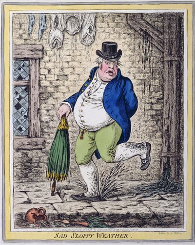 Trauriges schlampiges Wetter von James Gillray