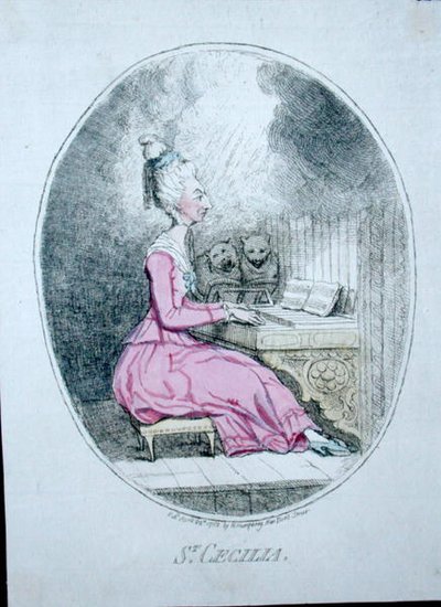 St. Cecilia, veröffentlicht von Hannah Humphrey 1782 von James Gillray