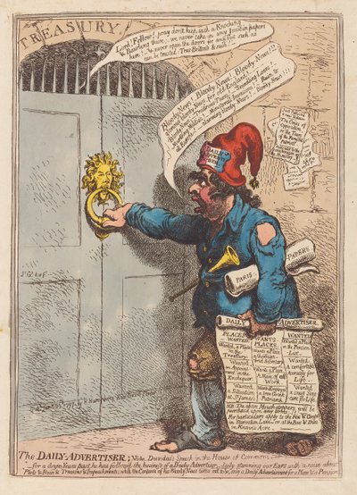 Der Daily Advertiser, veröffentlicht 1797 von James Gillray