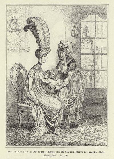 Die modische Mama von James Gillray