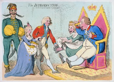 Die Einführung, veröffentlicht von Hannah Humphrey, 1791 von James Gillray