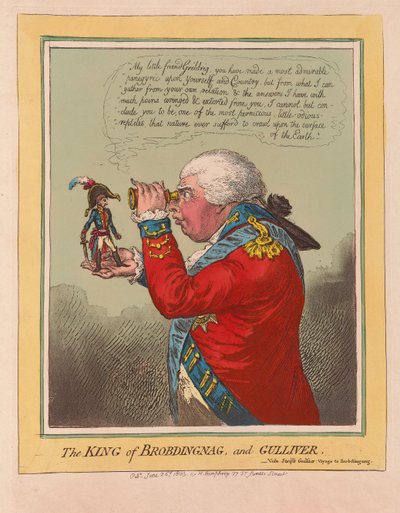 Der König von Brobdingnag und Gulliver, veröffentlicht 1803 von James Gillray