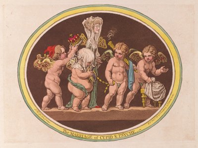 Die Hochzeit von Amor und Psyche, veröffentlicht 1797 von James Gillray