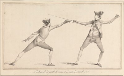 Position der Tierce-Wache und der Seconde-Stoß von James Gwin