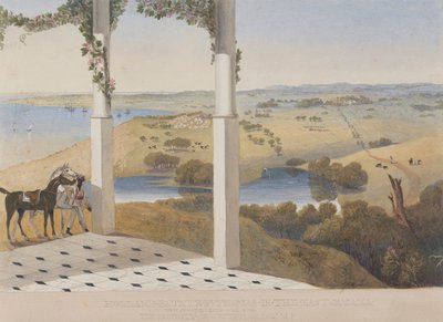 Holland Estate, St. Thomas im Osten, Blick vom Change of Air House von James Hakewill