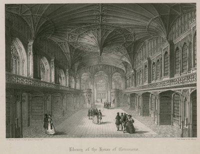 Bibliothek des House of Commons, entworfen von Thomas Hopper von James Henry Lynch