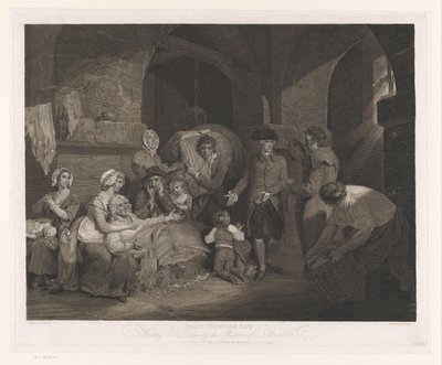John Howard besucht eine Familie im Gefängnis von James Hogg