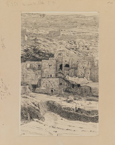 Eine Ecke des Dorfes Siloam, Illustration aus Das Leben unseres Herrn Jesus Christus von James Jacques Joseph Tissot