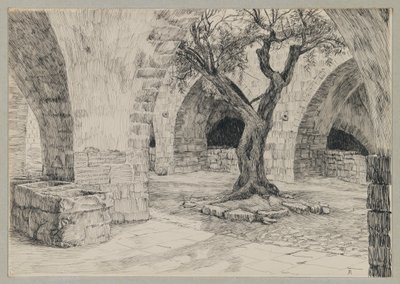 Nebengebäude des armenischen Klosters, Jerusalem, Illustration aus Das Leben unseres Herrn Jesus Christus von James Jacques Joseph Tissot