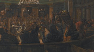 Der zerrissene Mantel - Jesus von den Juden zum Tode verurteilt, Illustration aus Das Leben unseres Herrn Jesus Christus, 1886-94 von James Jacques Joseph Tissot