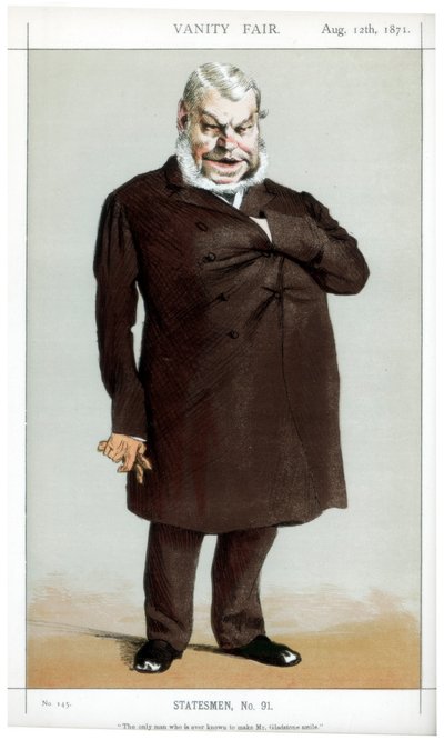Der einzige Mann, der je bekannt ist, Mr. Gladstone zum Lächeln zu bringen, 1871 von James Jacques Joseph Tissot