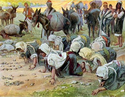 Abigail kniet vor David von James Jacques Joseph after Tissot