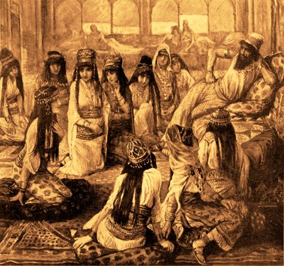 Salomo und sein Harem (Buch der Könige) von James Jacques Joseph after Tissot