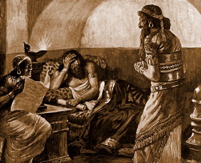 Die Chroniken werden Ahasverus vorgelesen von James Jacques Joseph after Tissot