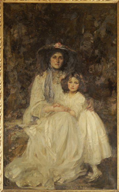 Lady Dickson-Poynder und ihre Tochter Joan, ca. 1905 von James Jebusa Shannon