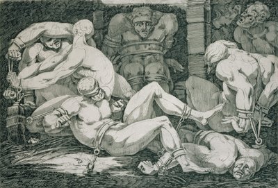 Ugolino und seine Söhne im Turm des Hungers, 18. Jahrhundert von James Jefferys