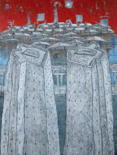 Zwillingsroben roter Himmel von James Kamande