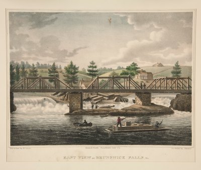 Ostansicht der Brunswick Falls, Me. von James Kidder
