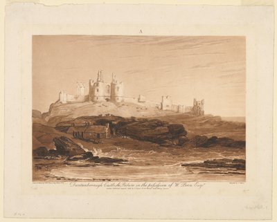 Dunstanburgh Castle, aus "Liber Studiorum," Teil III von James Mallord William Turner