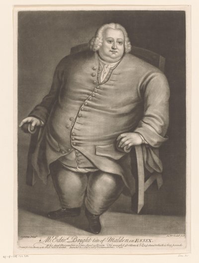Porträt von Edward Bright von James McArdell