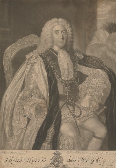 Thomas Pelham-Holles, 1. Herzog von Newcastle upon Tyne und 1. Herzog von Newcastle under Lyme von James McArdell