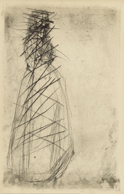 [76] Eindrücke von annullierten Platten von Whistler - Fumette stehend von James Abbott McNeill Whistler