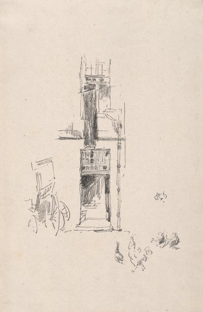 Hähne und Hennen, Hotel Colbert von James McNeill Whistler