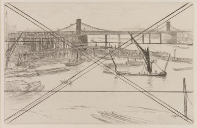 Alte Hungerford-Brücke von James Abbott McNeill Whistler