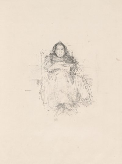Porträtstudie: Mrs. Philip, Nr. 3 (recto) Porträtstudie: Geneviève Mallarmé (verso) von James Abbott McNeill Whistler