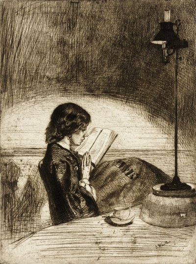Lesen bei Lampenlicht von James McNeill Whistler