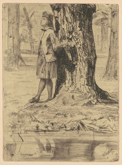 Seymour steht unter einem Baum von James Abbott McNeill Whistler