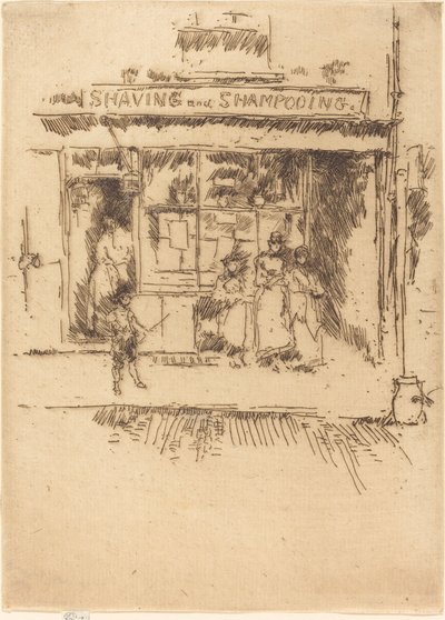 Rasieren und Shampoonieren von James Abbott McNeill Whistler