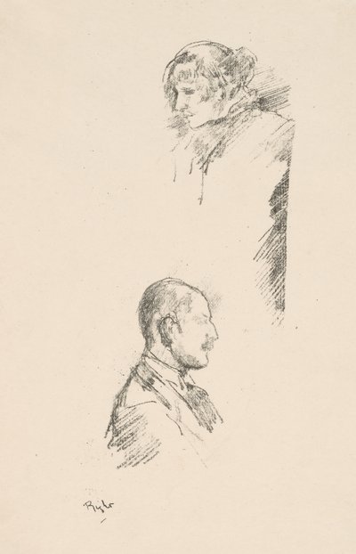 Skizzen von Miss Philip und Mr. A. Studd von James Abbott McNeill Whistler
