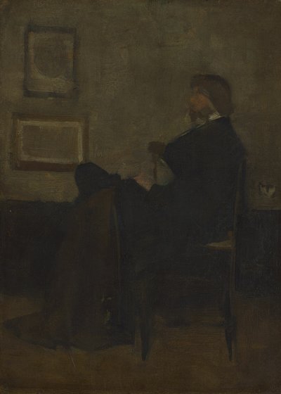 Studie für "Arrangement in Grau und Schwarz, Nr. 2: Porträt von Thomas Carlyle" von James McNeill Whistler