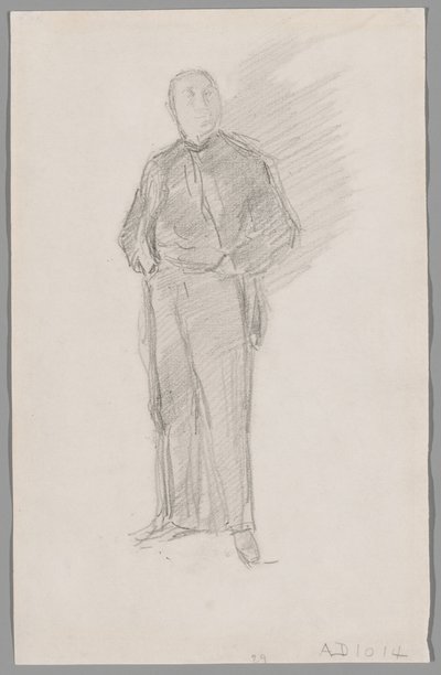 Studie für das Porträt von Thomas Way von James McNeill Whistler